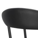 CZARNE KRZESŁO NEXT, DO KUCHNI, DO JADALNI, METAL, EKOSKÓRA, NOWOCZESNE