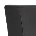 ELEGANCKIE CZARNE KRZESŁO, METALOWE, WYSOKIE OPARCIE, DO KUCHNI, DO JADALNI