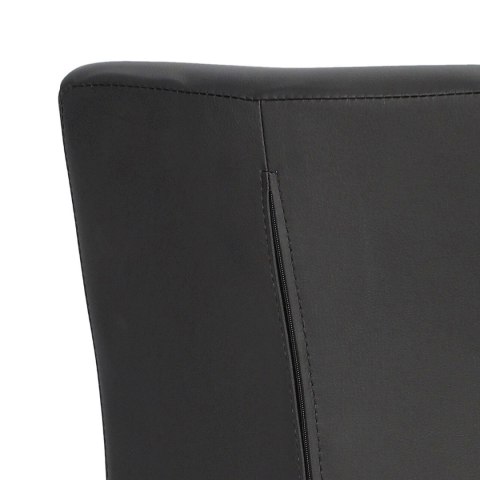 ELEGANCKIE CZARNE KRZESŁO, METALOWE, WYSOKIE OPARCIE, DO KUCHNI, DO JADALNI