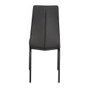 ELEGANCKIE CZARNE KRZESŁO, METALOWE, WYSOKIE OPARCIE, DO KUCHNI, DO JADALNI