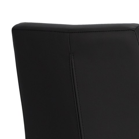 ELEGANCKIE KRZESŁO DO JADALNI, CZARNE, CHROM, DO KUCHNI, DO JADALNI