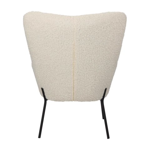 FOTEL GLASSGOW - USUSZAK, PUCHATY, METAL, BEŻOWY