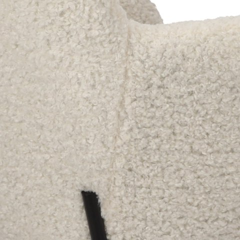 FOTEL GLASSGOW - USUSZAK, PUCHATY, METAL, BEŻOWY