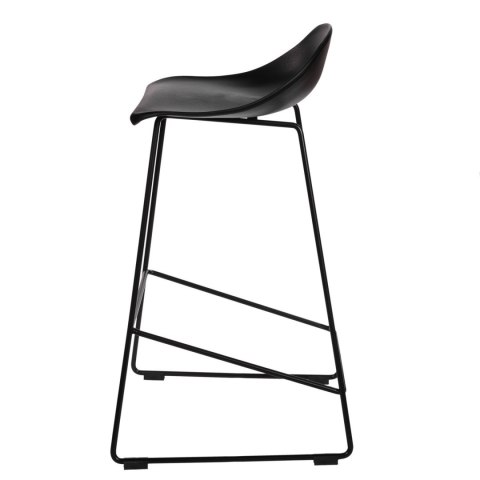 INDUSTRIALNY CZARNY HOKER LOFT, PŁOZY, METALOWY, 75 CM, DO KUCHNI, DO WYSPY