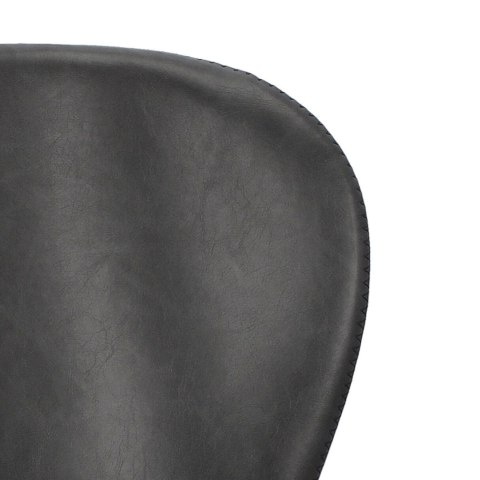 KRZESŁO TAPICEROWANE RUSTICO, DO JADALNI, SALON, EKOSKÓRA, CZARNE, PIKOWANE