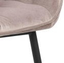 KRZESŁO VELOURIS, TAPICEROWANE, WELUROWE, SALONU, PIKOWANE, RÓŻOWE, VELVET
