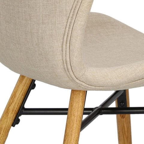 Krzesło BRETANIA, BEŻOWE, ELEGANCKIE, VINTAGE