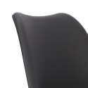 Krzesło Fiord CZARNE - SKANDYNAWSKIE, ELEGANCKIE, DO KUCHNI, DO JADALNI