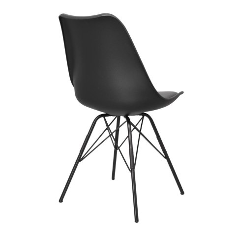 Krzesło Fiord CZARNE - SKANDYNAWSKIE, ELEGANCKIE, DO KUCHNI, DO JADALNI