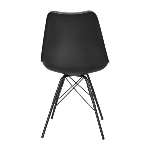 Krzesło Fiord CZARNE - SKANDYNAWSKIE, ELEGANCKIE, DO KUCHNI, DO JADALNI