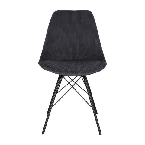 Krzesło Fiord, SKANDYNAWSKIE, TAPICEROWANE Sztruks Antracytowe