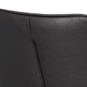 Krzesło Pikowane, skórzane, czarne, regulowane, do kuchni, do jadalni