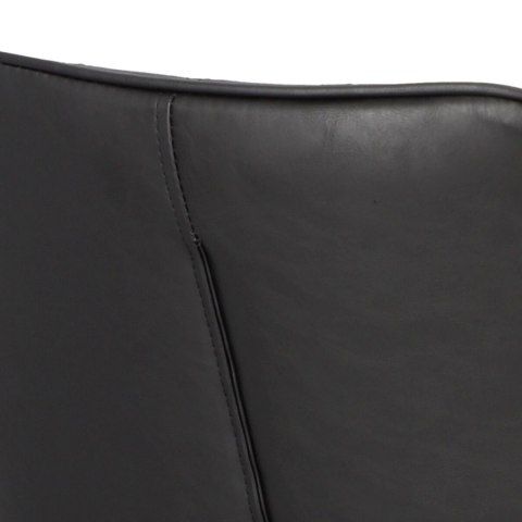 Krzesło Pikowane, skórzane, czarne, regulowane, do kuchni, do jadalni