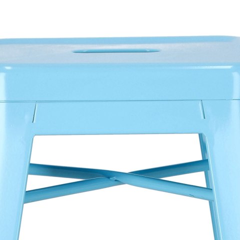 METALOWY HOKER LOFT ARTPRO 66 CM, NIEBIESKI, INDUSTRIALNY, DO KUCHNI