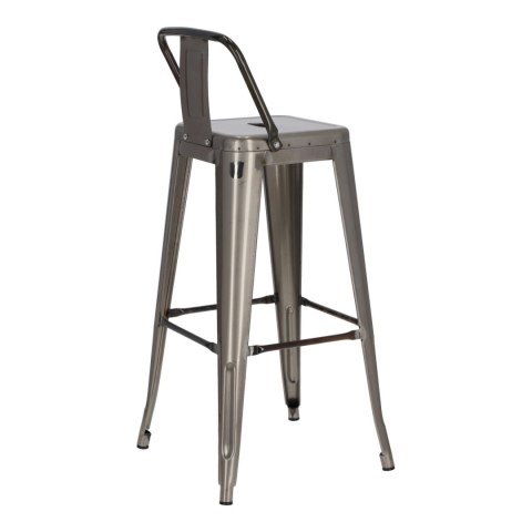 METALOWY HOKER LOFT ARTPRO Z OPARCIEM, INDUSTRIALNY, DO KUCHNI 75 CM