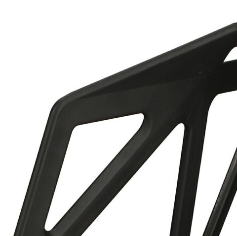 NOWOCZESNE CZARNE KRZESŁO, AŻUROWE, DO JADALNI, DO KUCHNI, DO OGRODU