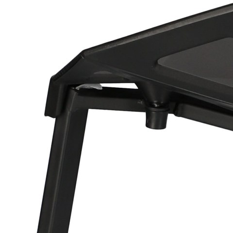 NOWOCZESNE CZARNE KRZESŁO, AŻUROWE, DO JADALNI, DO KUCHNI, DO OGRODU