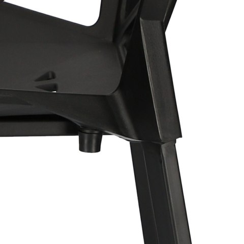 NOWOCZESNE CZARNE KRZESŁO, AŻUROWE, DO JADALNI, DO KUCHNI, DO OGRODU