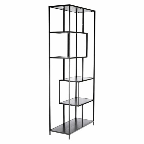REGAŁ DENMARK II, CZARNY, METALOWY, INDUSTRIALNY, LOFT, 186 CM, 6 PÓŁEK