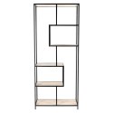 Regał DENMARK II Dąb jasny, metal, 6 półek, LOFT