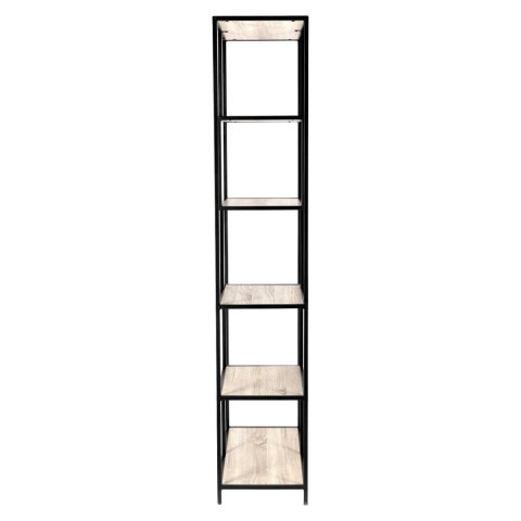 Regał DENMARK II Dąb jasny, metal, 6 półek, LOFT