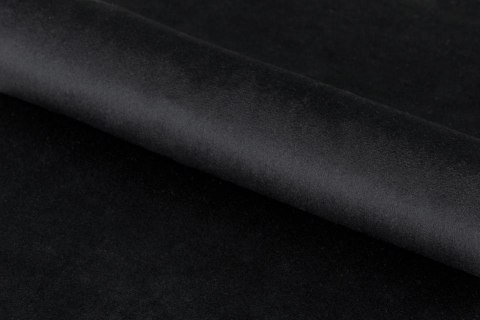 TAPICEROWANE CZARNE KRZESŁO GLAMOUR, Z PODŁOKIETNIKAMI, METAL, DO JADALNI