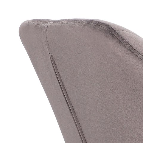 TAPICEROWANE KRZESŁO Z PODŁOKIETNIKAMI, CIEMNE SZARE, CZARNY METAL, GLAMOUR