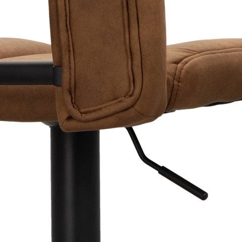 TAPICEROWANY HOKER SWIFT, BRĄZOWY, CZARNY, OBROTOWY, REGULOWANY Z OPARCIEM