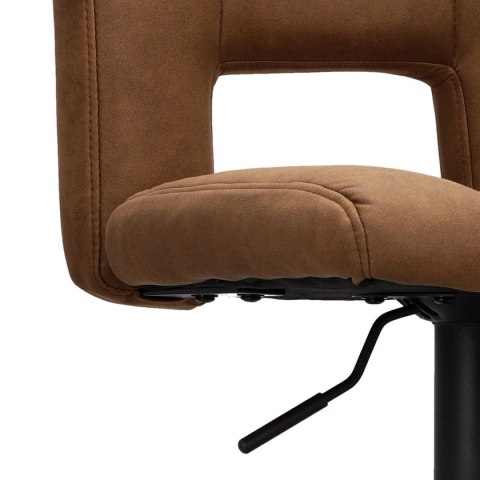 TAPICEROWANY HOKER SWIFT, BRĄZOWY, CZARNY, OBROTOWY, REGULOWANY Z OPARCIEM