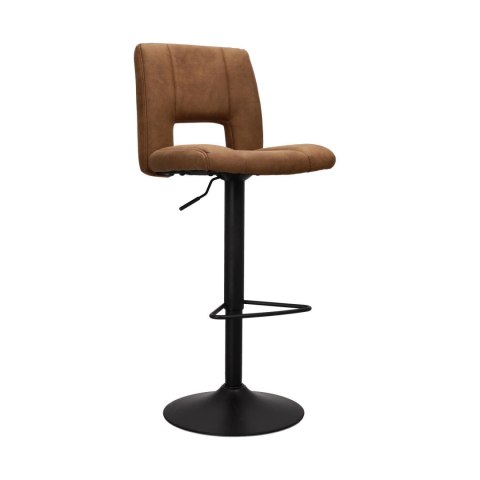 TAPICEROWANY HOKER SWIFT, BRĄZOWY, CZARNY, OBROTOWY, REGULOWANY Z OPARCIEM