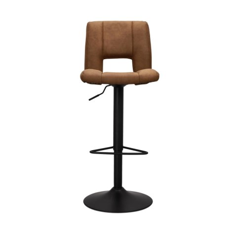 TAPICEROWANY HOKER SWIFT, BRĄZOWY, CZARNY, OBROTOWY, REGULOWANY Z OPARCIEM