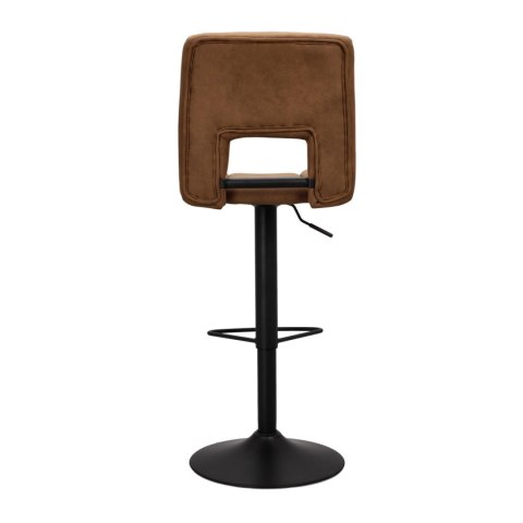 TAPICEROWANY HOKER SWIFT, BRĄZOWY, CZARNY, OBROTOWY, REGULOWANY Z OPARCIEM