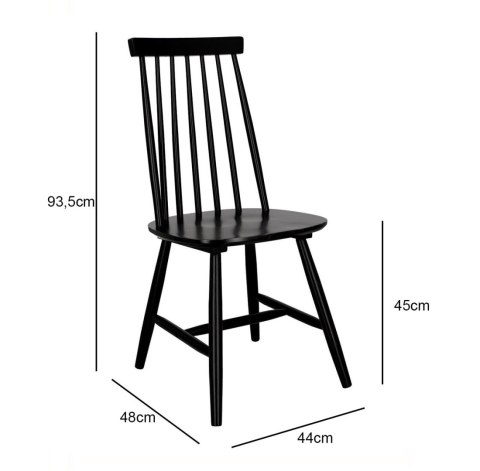 DREWNIANE CZARNE KRZESŁO, LOFT, DO KUCHNI, PATYCZAK, DO JADALNI RETRO