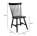 DREWNIANE KRZESŁO DO JADALNI, LOFT, CZARNE, DO SALONU, DO KUCHNI, PATYCZAK