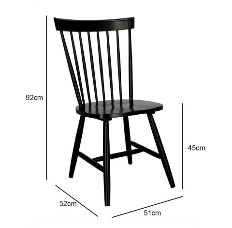 DREWNIANE KRZESŁO DO JADALNI, LOFT, CZARNE, DO SALONU, DO KUCHNI, PATYCZAK
