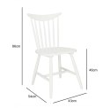 DREWNIANE KRZESŁO DO JADALNI, RUSTYKALNE, BIAŁE