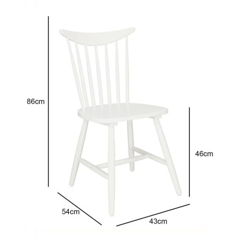 DREWNIANE KRZESŁO DO JADALNI, RUSTYKALNE, BIAŁE