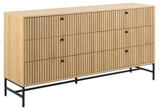Komoda Albany 6 szuflad dąb naturalny ( Rozmiar: uniwersalny )