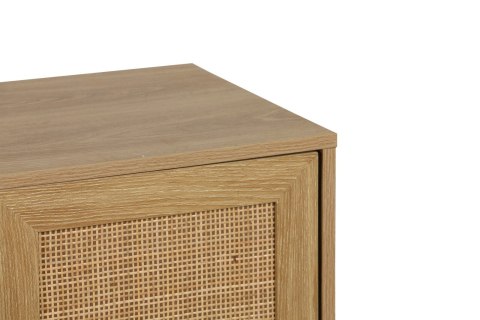 KOMODA SORENA, BOHO, RATTAN, DĄB, DREWNO, SZAFKA, 3 DRZWI, DO SALONU