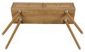 KONSOLA SORENA, 2 SZUFLADY, RATTAN, BOHO, DĄB, DREWNIANE NOGI, NOWOCZESNA
