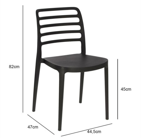 NOWOCZESNE CZARNE KRZESŁO DO KUCHNI, NA BALKON, WYTRZYMAŁE