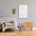 SZAFKA NOCNA LOFT, 50 CM, CZARNY METAL, DĄB, Z 2 SZUFLADAMI, ELEGANCKA