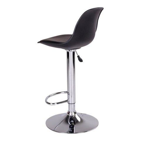Hoker Trondheim czarny obrotowy regulowany z oparciem do kuchni loftowy Intesi 60-82 cm ( Rozmiar: uniwersalny )