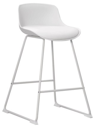 Stołek barowy Tina low White PU ( Rozmiar: uniwersalny )