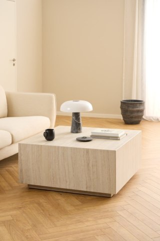 Stolik kawowy Dice 90x90cm trawertyn ( Rozmiar: uniwersalny )