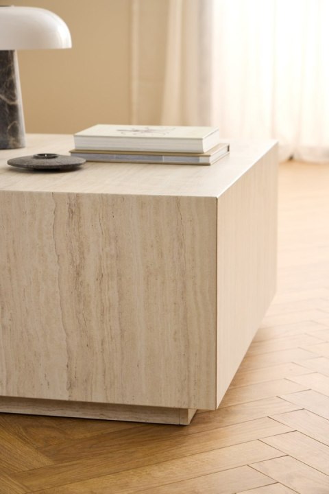 Stolik kawowy Dice 90x90cm trawertyn ( Rozmiar: uniwersalny )