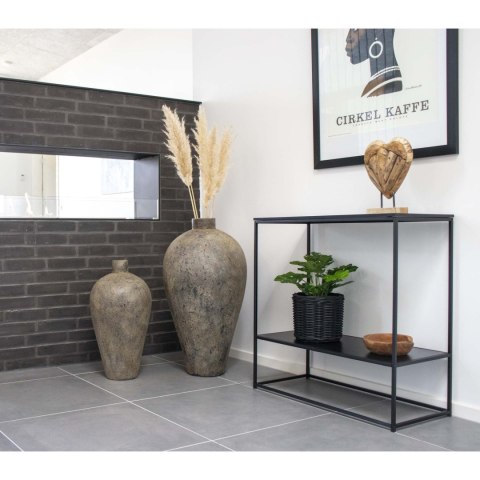 Wazon ceramiczny Corvo szary duży z terakoty nowoczesny dekoracyjny do salonu 80 cm ( Rozmiar: uniwersalny )
