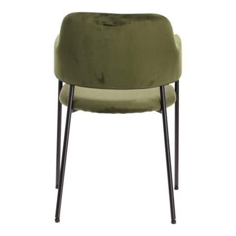 Zestaw 2 krzeseł Lima welurowych z podłokietnikami zielone