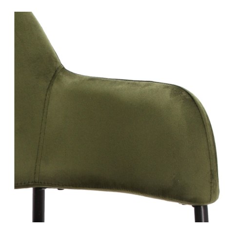 Zestaw 2 krzeseł Lima welurowych z podłokietnikami zielone