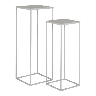 Zestaw metalowych kwietników Beja Intesi szary nowoczesny do salonu i biura 60/50 cm ( Rozmiar: uniwersalny )